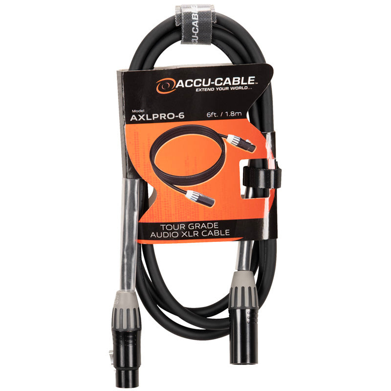 Accu-Cable AXLPRO-6 6-Foot / 2-Meter Tour-Grade Balanced XLR Cable (AXLPRO-6)