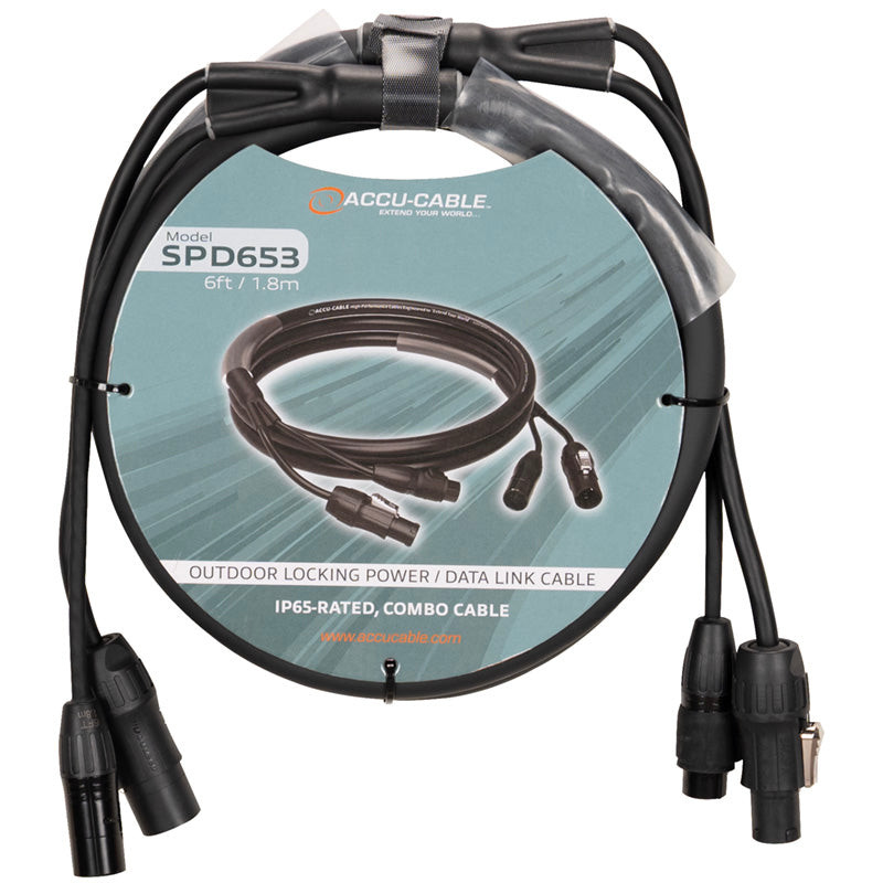 Accu-Cable SPD653 6-Foot, 5pin DMX & IP65 CMB Cable (SPD653)