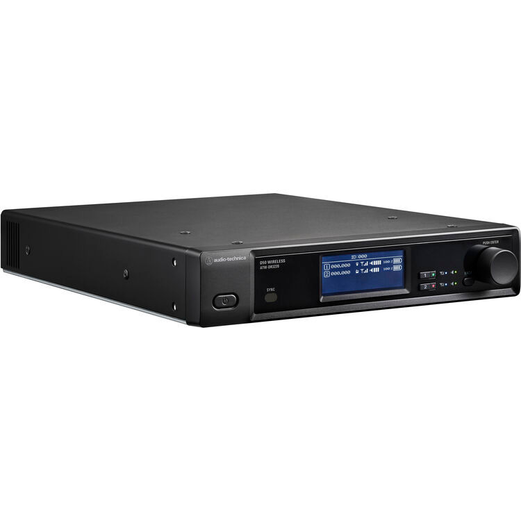 Audio-Technica ATW-DR3220LKDF2 D50-Series Dual-Channel Digital Wireless Rackmount Receiver (DF2: 470 to 608 MHz) (ATW-DR3220LKDF2)