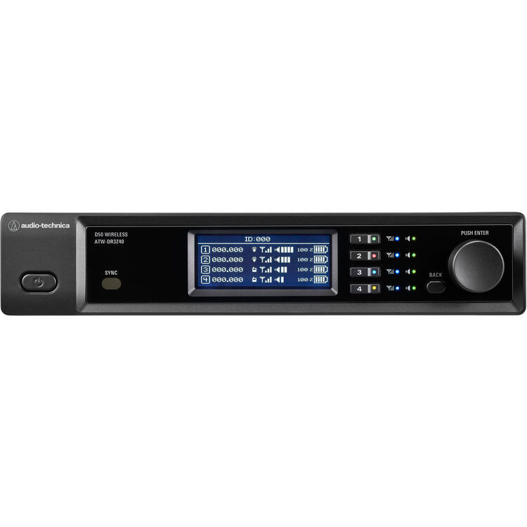 Audio-Technica ATW-DR3240DANDF2 4-Channel Dante-Enabled Receiver (ATW-DR3240DANDF2)