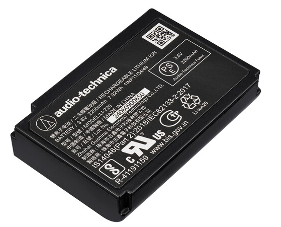 Audio-Technica LI-220 Rechargeable Lithium-Ion Battery for Body-pack and Desk Stand Transmitters (LI-220)