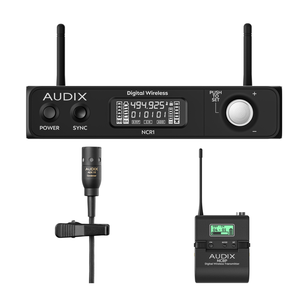 Audix NCBX10 Wireless BP Lavalier System 494-542 MHz W / ADX10 (NCBX10)