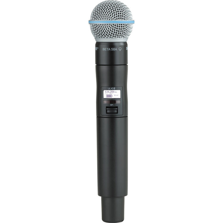 Shure ULXD2/B58=-G57 Digital Handheld Wireless Microphone Transmitter with Beta 58A Capsule (G57: 470 to 608 MHz) (ULXD2/B58=-G57)