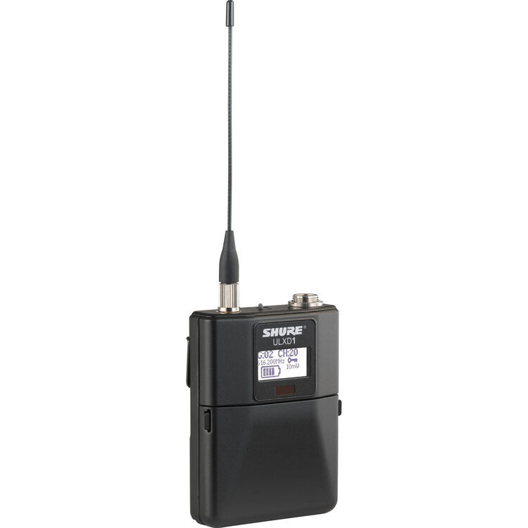 Shure ULXD1LEMO3=-G57 Digital Wireless Bodypack Transmitter with 3-Pin LEMO (G57: 470 to 608 MHz) (ULXD1LEMO3=-G57)