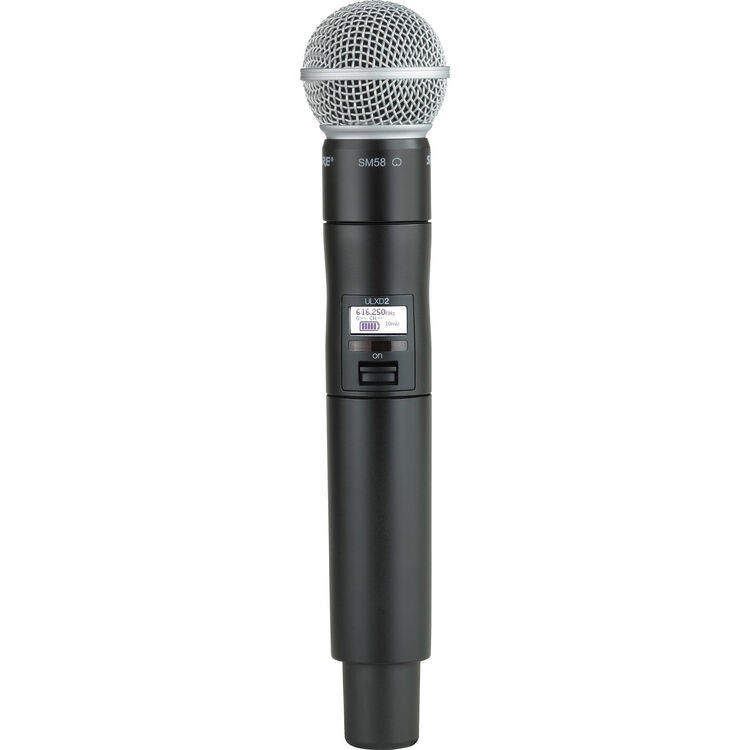 Shure ULXD2/SM58=-G57 Digital Handheld Wireless Microphone Transmitter with SM58 Capsule (G57: 470 to 608 MHz) (ULXD2/SM58=-G57)