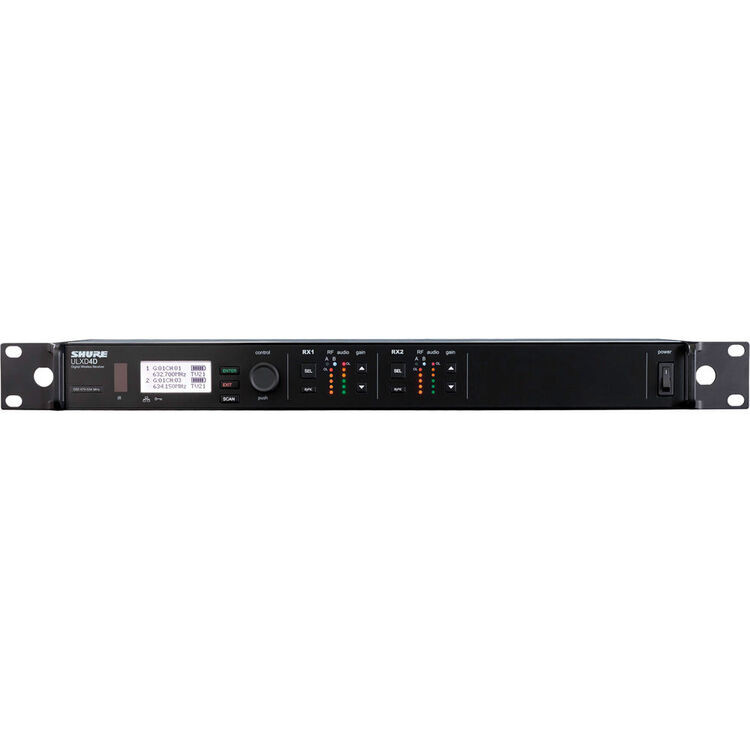Shure ULXD4D=-G57 Dual-Channel Digital Wireless Receiver (G57: 470 to 608 MHz) (ULXD4D=-G57)