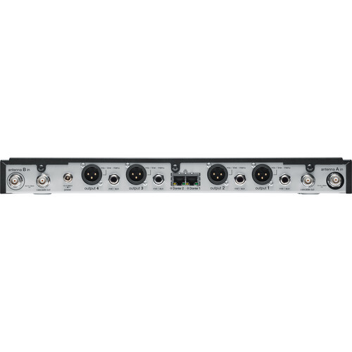 Shure SLXD4QDAN+=-G57 Quad-Channel Digital Wireless Rackmount Receiver with Dante (G57: 470 to 608 MHz) (SLXD4QDAN+=-G57)