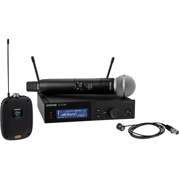 Shure SLXD124+/85M-G57 Digital Wireless Combo Microphone System (G57: 470 to 608 MHz) (SLXD124+/85M-G57)