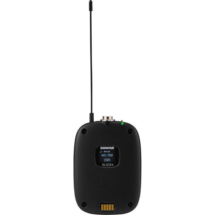 Shure SLXD15+/85M-G57 Digital Camera-Mount Wireless Low-Profile Cardioid Lavalier Microphone System (G57: 470 to 608 MHz) (SLXD15+/85M-G57)