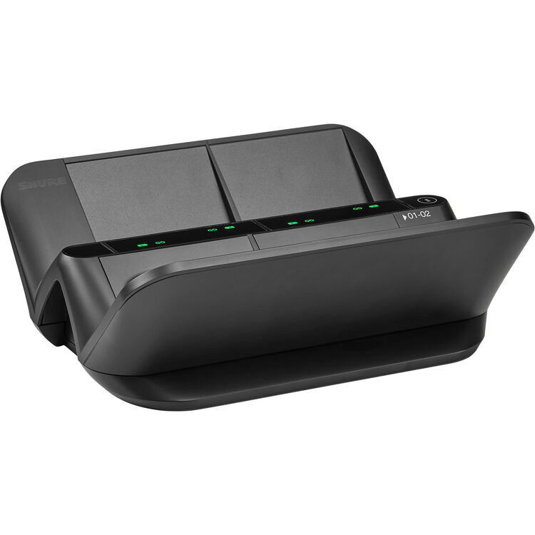 Shure MXWNDX4G Networked 4-Bay Charging Station for MXW neXt Boundary & Gooseneck Transmitters (MXWNDX4G)