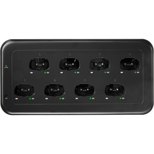 Shure MXWNDX8 Networked 8-Bay Charging Station for MXW neXt Bodypack, Handheld & Boundary Wireless Microphone Transmitters (MXWNDX8)