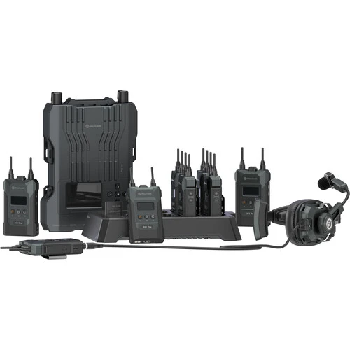 Hollyland HL-Solidcom M1 Pro-8B Solidcom M1 Pro Full-Duplex Wireless Intercom System with 8 Beltpacks & Single-Ear Headsets (1.9 GHz) (HL-Solidcom M1 Pro-8B)