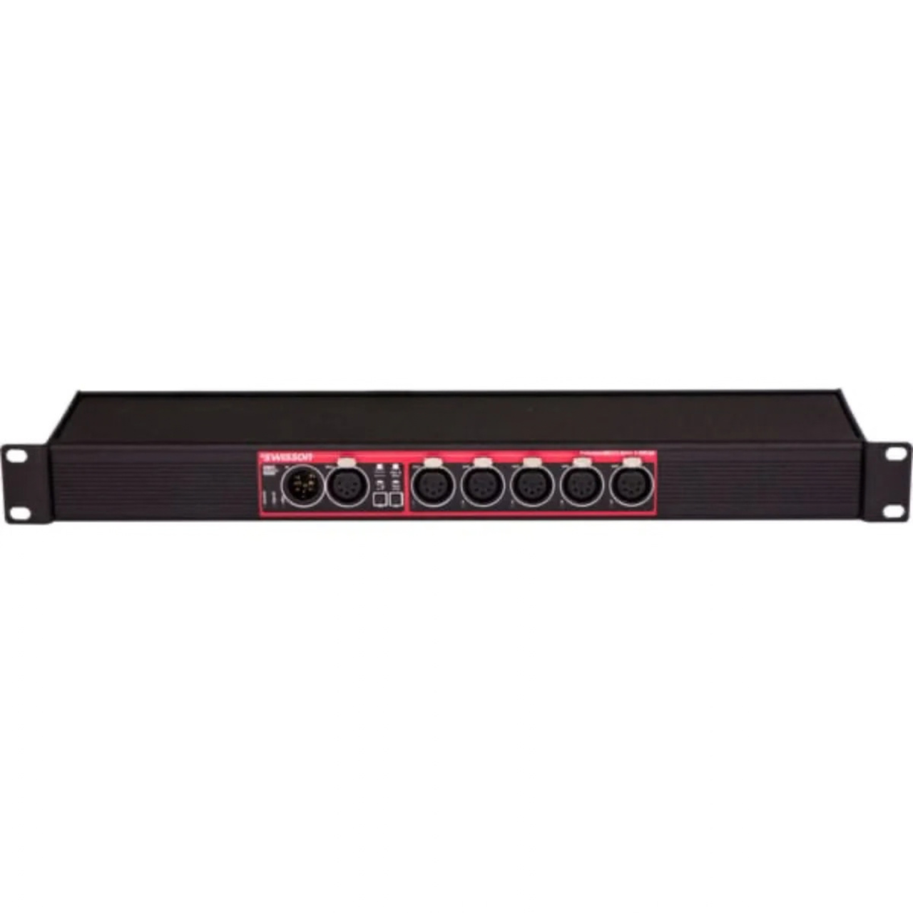 Swisson XSR-5R2-US 5-Pin and 3-Pin RDM & DMX Splitter / Booster - Single Rack Mix Style with NEMA 5-15 (XSR-5R2-US)