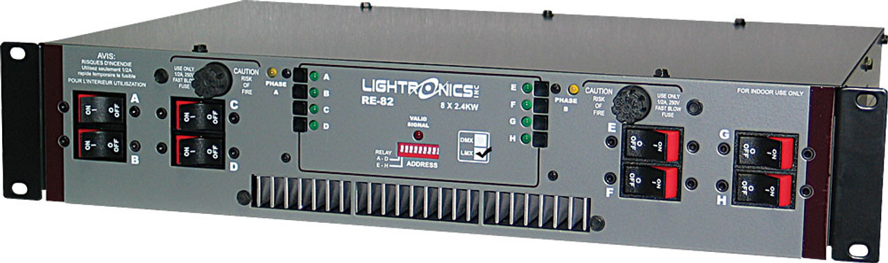 Lightronics RE82L Rack Mount Dimmer 8 Channels 2400W per Channel