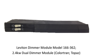 Leviton dimmer module model 166-362; 2.4kw dual dimmer module