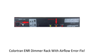 Colortran ENR dimmer rack with airflow error