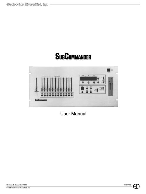 EDI SubCommander User Manual EDI SubCommander User Manual