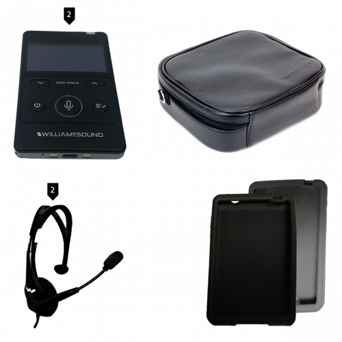 Williams Sound  (DWS PCS 2 400) Digi-Wave 400 Series Personal Communication System Replaces DWS PCS 2 300, Includes 2 DLT 400 transceivers, 2 MIC 144 headset microphones, 1 CCS 043 system carry case, 1 CCS 061 BK black silicone skin, 1 CCS 061 GR grey silicone skin Williams Sound  (DWS PCS 2 400) Digi-Wave 400 Series Personal Communication System Replaces DWS PCS 2 300, Includes 2 DLT 400 transceivers, 2 MIC 144 headset microphones, 1 CCS 043 system carry case, 1 CCS 061 BK black silicone skin, 1 CCS 061 GR grey silicone skin