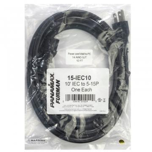 Furman Sound 15 Amp 10' IEC Cable 15-IEC10