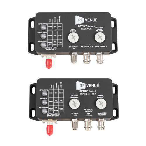 RF Venue OPTIX1-S3-US OPTIX Series 3 RF-Over-Fiber Remote Antenna Distribution System (Single Channel) RF Venue OPTIX1-S3-US OPTIX Series 3 RF-Over-Fiber Remote Antenna Distribution System (Single Channel)