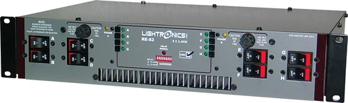Lightronics RE82D Rack Mount Dimmer 8 Channels 2400W Per Channel (Lightronics RE82D)