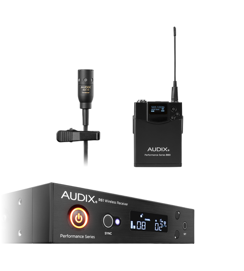 Audix AP61L10 Wireless Microphone System with Bodypack Transmitter and ADX10 Lavalier Microphone Audix AP61L10 Wireless Microphone System with Bodypack Transmitter and ADX10 Lavalier Microphone