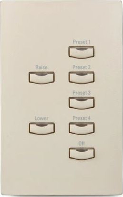 ETC Unison Station Faceplate 7-Button, White (7081A2204-1A)
