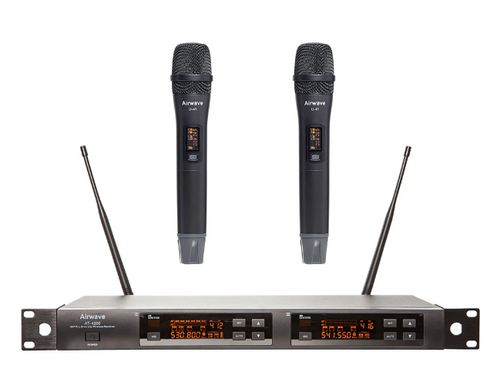 Airwave Technologies AT-4210 144 Channel UHF Dual Channel 2 Handheld Wireless Microphone System