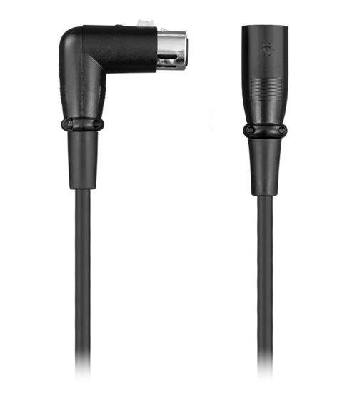 Audix CBLDR25 Audix CBLDR25 25′ Right Angle Xlr Mic Cable. Quad Conductor With Braided Shield