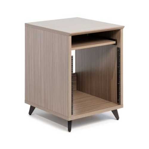 Gator GFW-ELITEDESKRK-GRY Elite Furniture Series 10U Studio Rack Table In Driftwood Grey Finish 