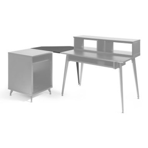 Gator GFW-ELITEDESKCRNR-BLK Elite Furniture Series Corner Desk Section In Black Finish
