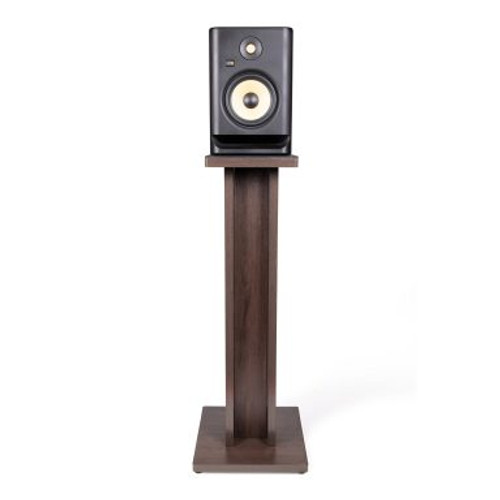 Gator GFW-ELITESPKSTMN-BRN Floor-Standing Studio Monitor Speaker Stand In Dark Walnut Brown Finish