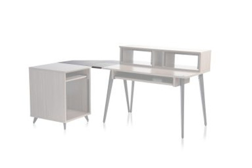 Gator GFW-ELITEDESKCRNR-GRY Elite Furniture Series Corner Desk Section In Driftwood Grey Finish