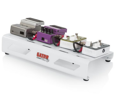 Gator GPB-LAK-WH White Aluminum Pedal Board; Small W/ Carry Bag