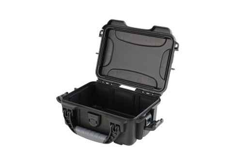 Black Waterproof Injection molded case, with interior dimensions of 7.4″ x 4.9″ x 3.1″. NO FOAM Black Waterproof Injection molded case, with interior dimensions of 7.4″ x 4.9″ x 3.1″. NO FOAM