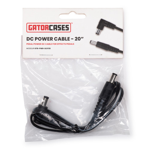 Gator GTR-PWR-DCP20 Single DC Power Cable For Pedals – 20″ Long  Gator GTR-PWR-DCP20 Single DC Power Cable For Pedals – 20″ Long