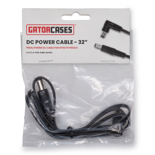 Gator GTR-PWR-DCP32 Single DC Power Cable For Pedals – 32″ Long Gator GTR-PWR-DCP32 Single DC Power Cable For Pedals – 32″ Long