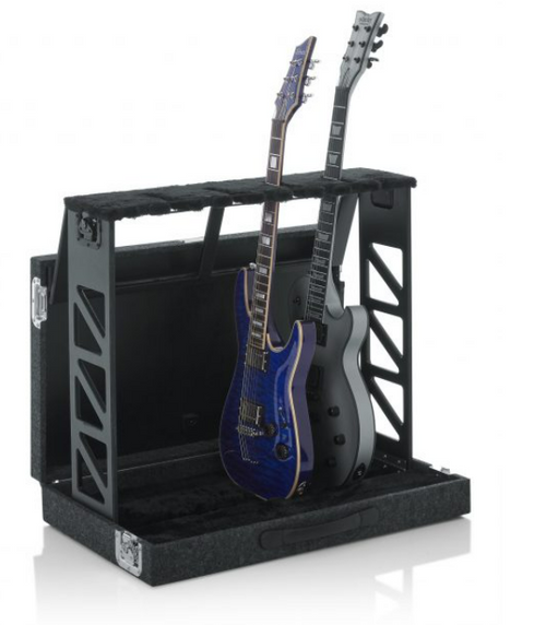 Gator GTRSTD4 Compact Rack Style Four (4) Guitar Stand that Folds into Case Gator GTRSTD4 Compact Rack Style Four (4) Guitar Stand that Folds into Case