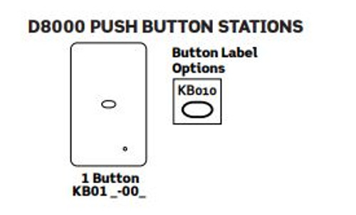 Leviton D8000 1-Button Control Station, White (000-KB010-00W)