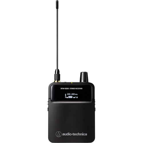 Audio-Technica ATW-3250 Wireless Stereo Bodypack Receiver with ATH-E40 Earphones (DF2: 470 to 607 MHz) (ATW-R3250DF2)