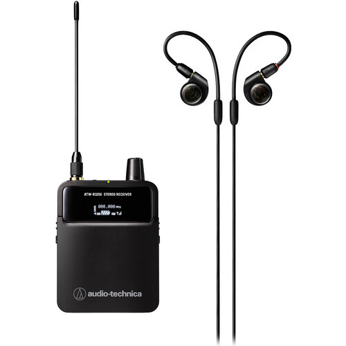 Audio-Technica ATW-3250 Wireless Stereo Bodypack Receiver with ATH-E40 Earphones (DF2: 470 to 607 MHz) (ATW-R3250DF2) Audio-Technica ATW-3250 Wireless Stereo Bodypack Receiver with ATH-E40 Earphones (DF2: 470 to 607 MHz) (ATW-R3250DF2)