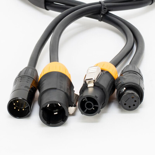 ADJ AC5PTRUE12 True 5-Pin DMX Locking Power Link Combo Cable (12') (AC5PTRUE12)
