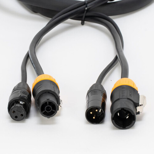 ADJ AC3PTRUE3 True 3-Pin IP65-Rated XLR DMXLocking Power Link Combo Cable (3') (AC3PTRUE3)