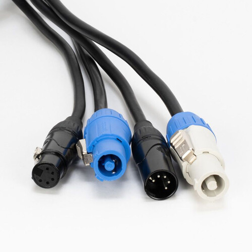 ADJ AC5PPCON3 5-Pin XLR DMX Locking Power Link Combo Cable (3') (AC5PPCON3)