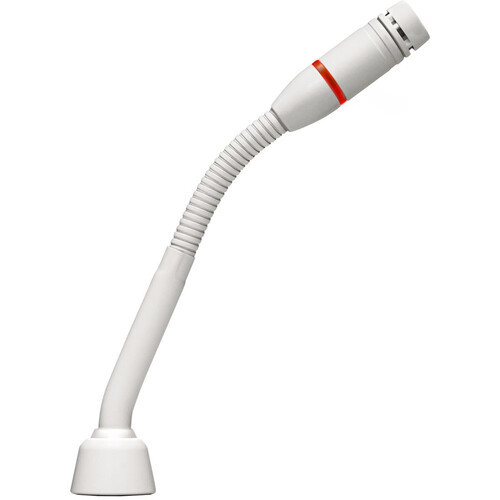 Shure MX405WRLP/C-VBDL Shock-Mounted Gooseneck Mic with Cardioid Capsule, No Preamp, and Red LED Ring on Top (White) (MX405WRLP/C-VBDL) Shure MX405WRLP/C-VBDL Shock-Mounted Gooseneck Mic with Cardioid Capsule, No Preamp, and Red LED Ring on Top (White) (MX405WRLP/C-VBDL)