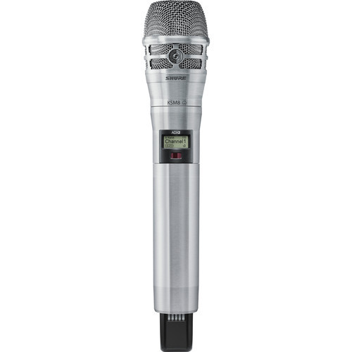Shure ADX2/K8N=-G57 Digital Handheld Wireless Microphone Transmitter with KSM8 Capsule (G57: 470 to 616 MHz, Nickel) (ADX2/K8N=-G57) Shure ADX2/K8N=-G57 Digital Handheld Wireless Microphone Transmitter with KSM8 Capsule (G57: 470 to 616 MHz, Nickel) (ADX2/K8N=-G57)