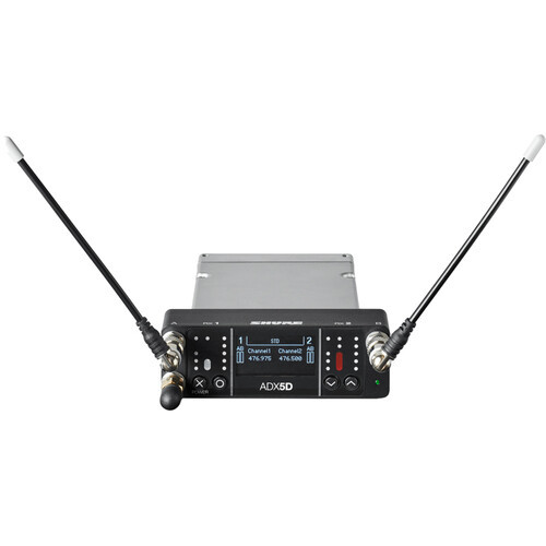 Shure ADX5DUS=-A Axient Digital Dual-Channel Slot-Mount Wireless Receiver (470 to 636 MHz) (ADX5DUS=-A)
