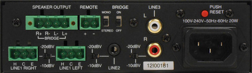 TOA AV-20DAM Micro Amplifier 2 x 20W (AV-20DAM)