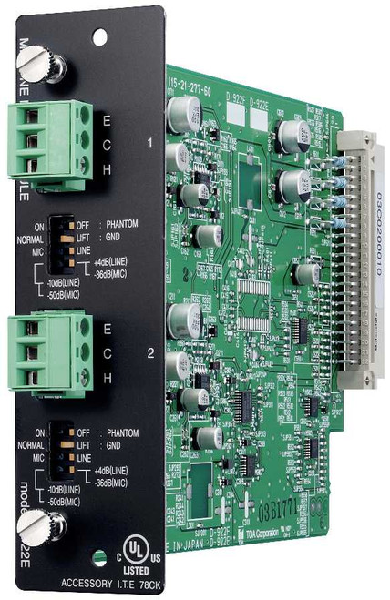 TOA D-922E 20 Bit Input Model With Phoenix-Type Connectors TOA D-922E 20 Bit Input Model With Phoenix-Type Connectors