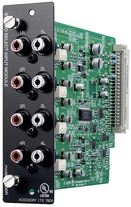 TOA D-936R 24-Bit Stereo Input Module With RCA Connectors TOA D-936R 24-Bit Stereo Input Module With RCA Connectors